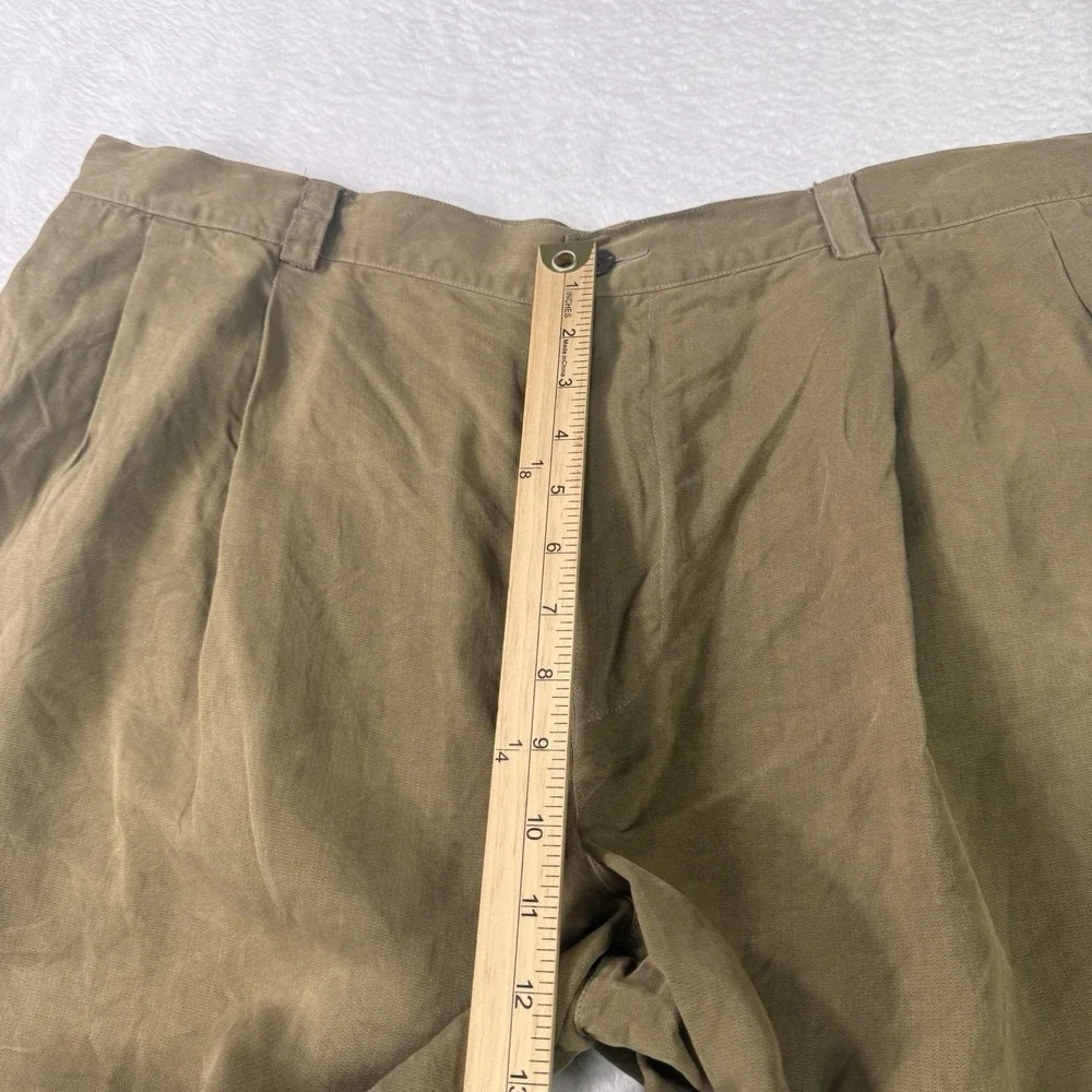 Tommy Bahama Shorts Mens 42 Brown Island Zone Relax‎ Silk Chino Resort Pleated